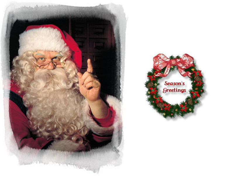 Santa Claus Pointing