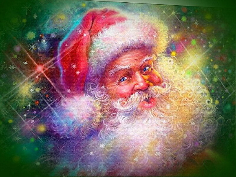 Santa Claus Portrait — Green