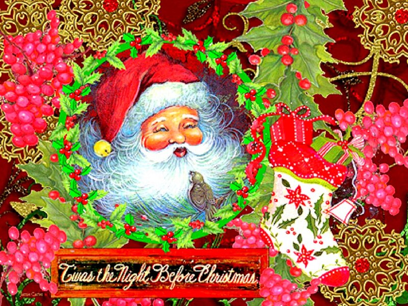 Santa Claus Portrait — Red, Festive, Winter