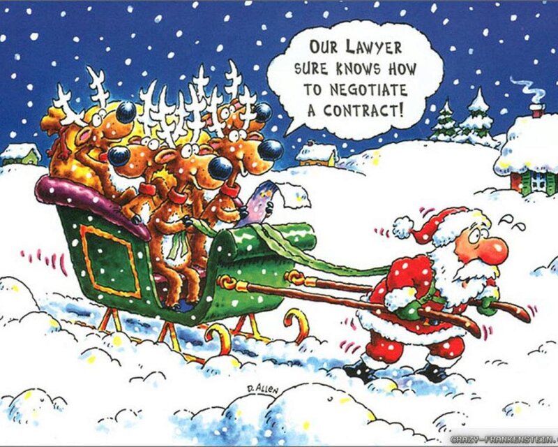 Santa Claus Pulling Sleigh — Green