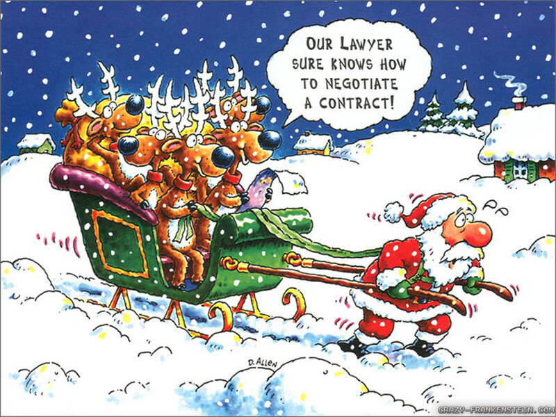 Santa Claus Pulling Sleigh