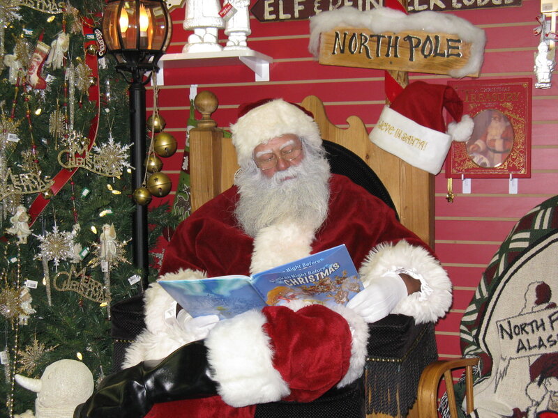 Santa Claus Reading Book — Red