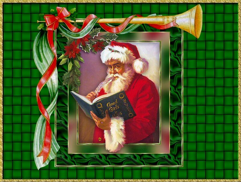 Santa Claus Reading Book