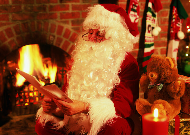 Santa Claus Reading Letter