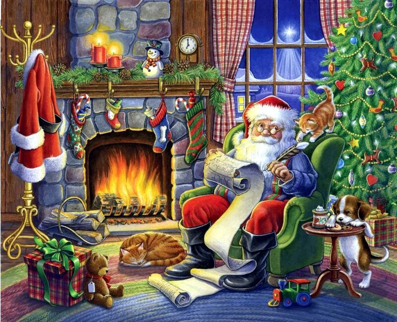 Santa Claus Reading List — Green, Cozy