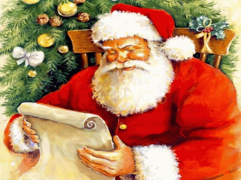 Santa Claus Reading List — Red, Festive