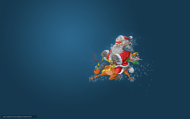 Santa Claus Riding Reindeer