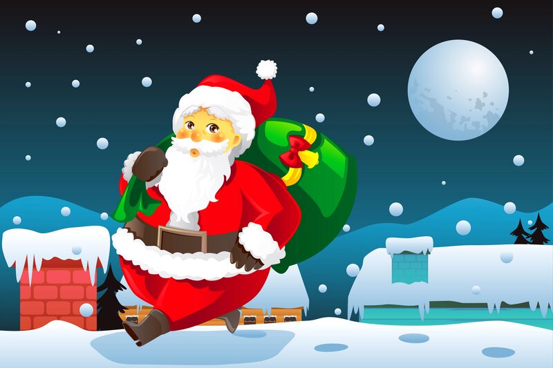 Santa Claus Running