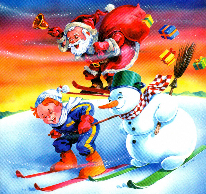 Santa Claus Skiing