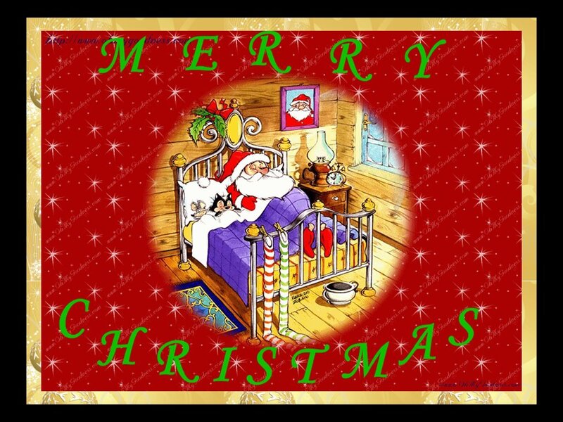 Santa Claus Sleeping — Red, Festive
