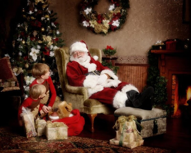 Santa Claus Sleeping — Red, Festive, Winter