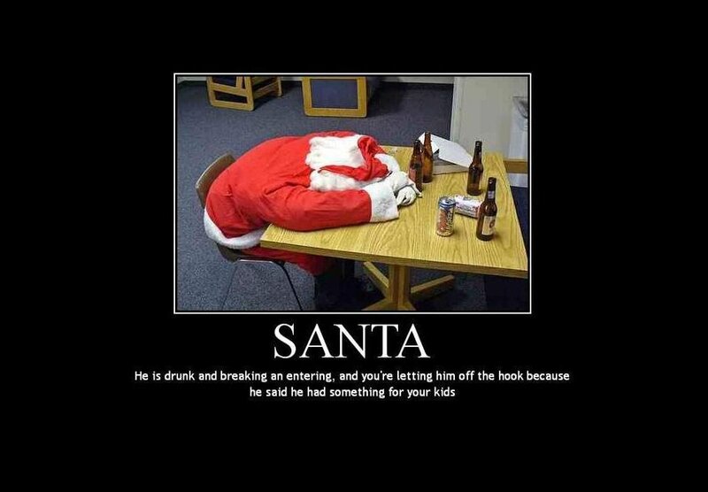 Santa Claus Sleeping — Red, Humorous