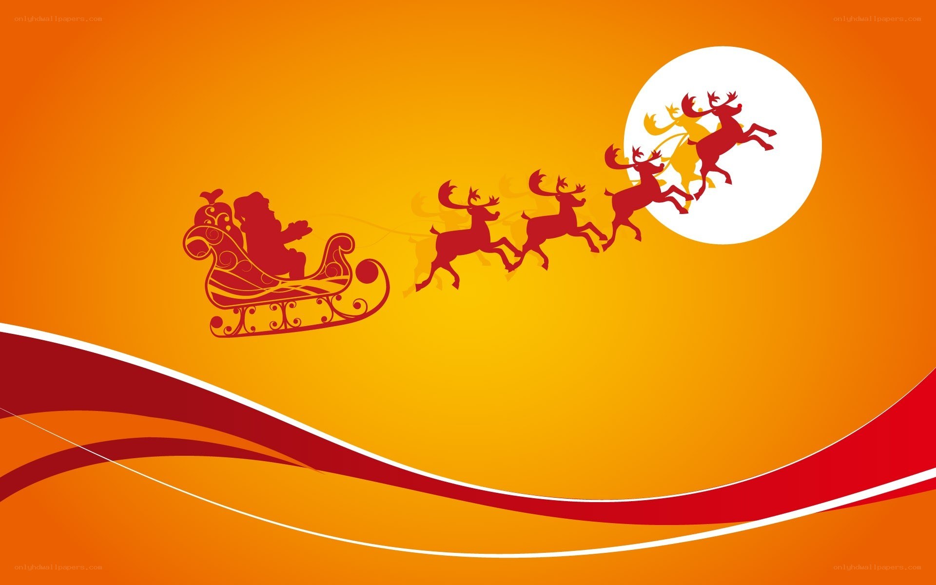 Santa Claus sleigh flight