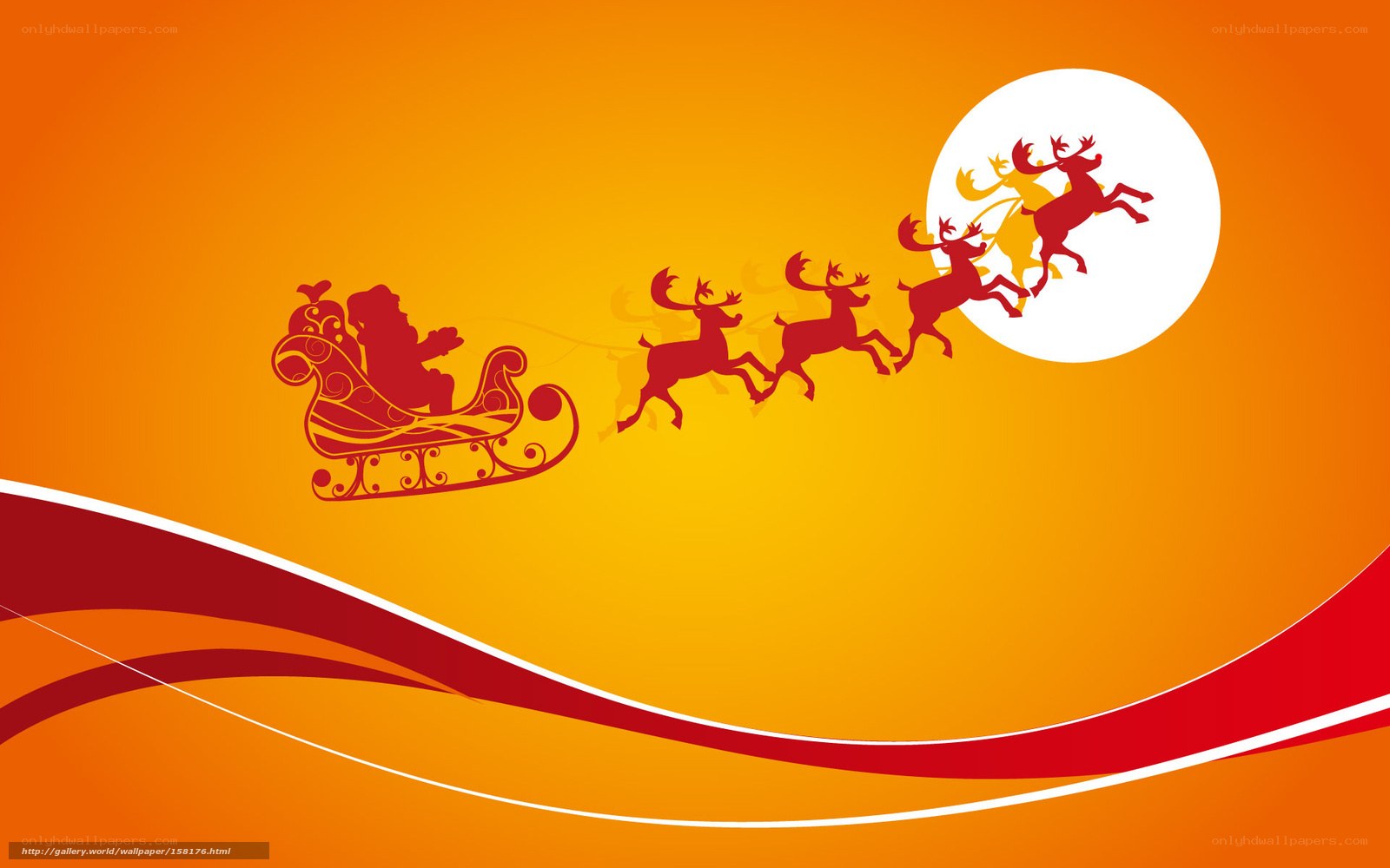 Santa Claus sleigh flight