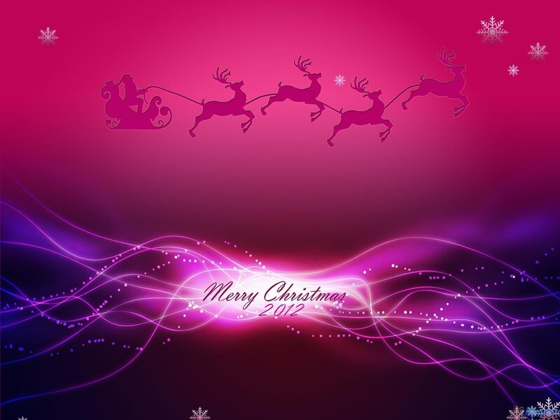 Santa Claus Sleigh — Pink, Festive