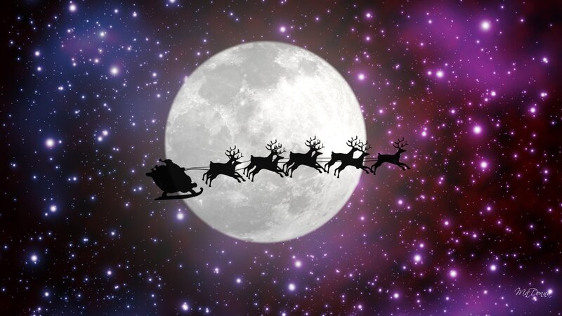 Santa Claus Sleigh — Purple