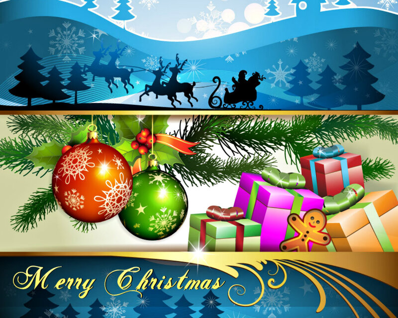 Santa Claus Sleigh Ride — Blue