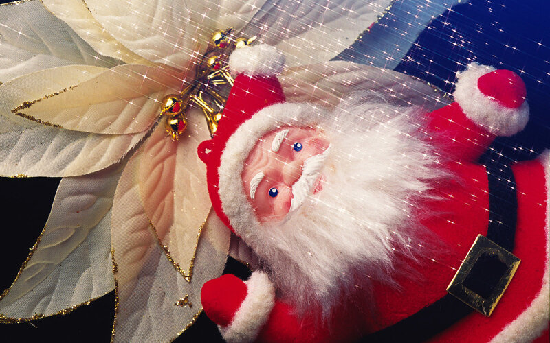 Santa Claus with angel wings