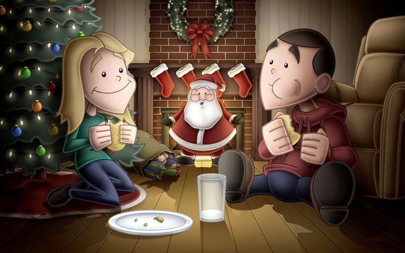 Santa Claus with children