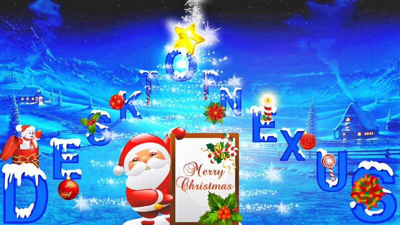 Santa Claus with Christmas Text