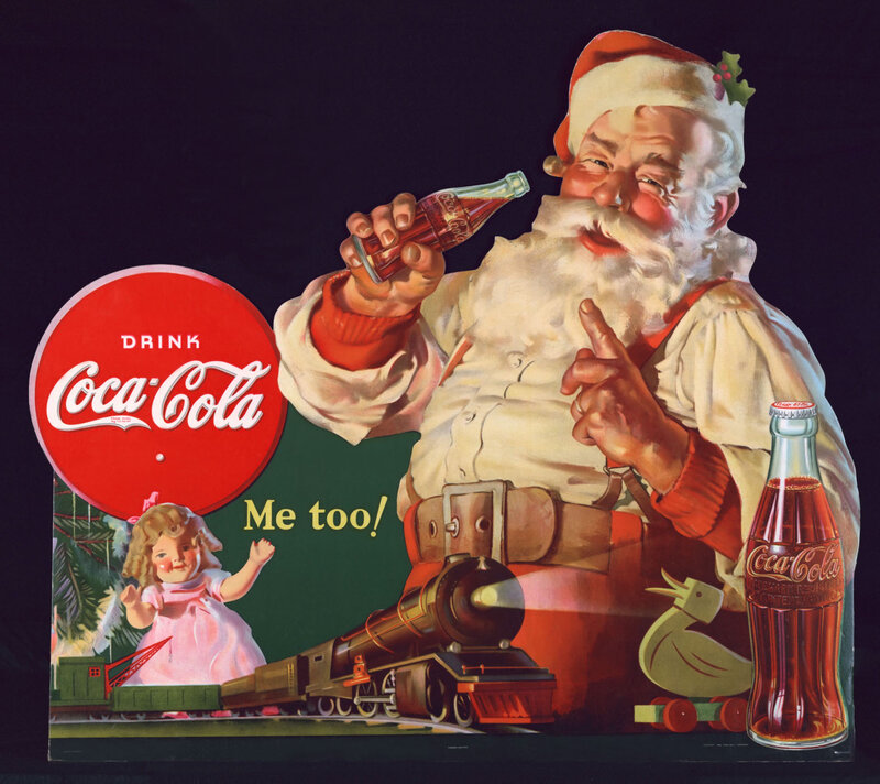 Santa Claus with Coca-Cola — Red, Festive
