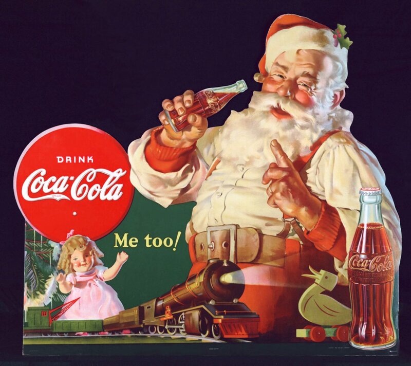 Santa Claus with Coca-Cola — Red
