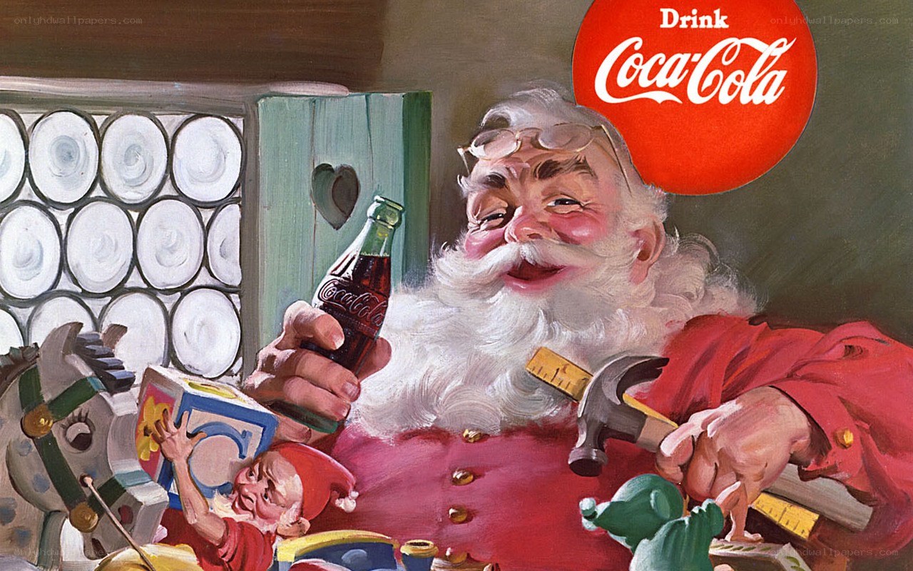 Santa Claus with Coca-Cola