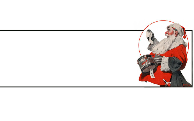 Santa Claus with drum