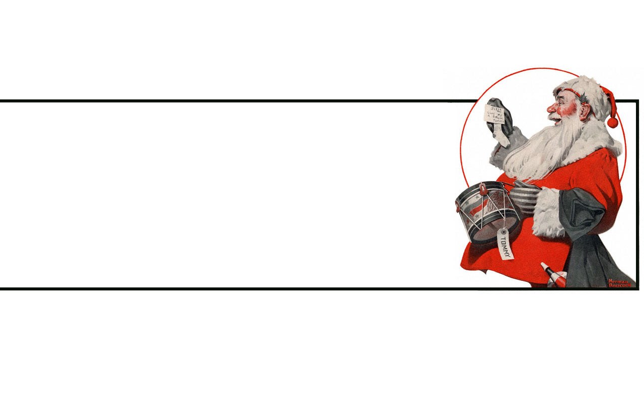 Santa Claus with drum