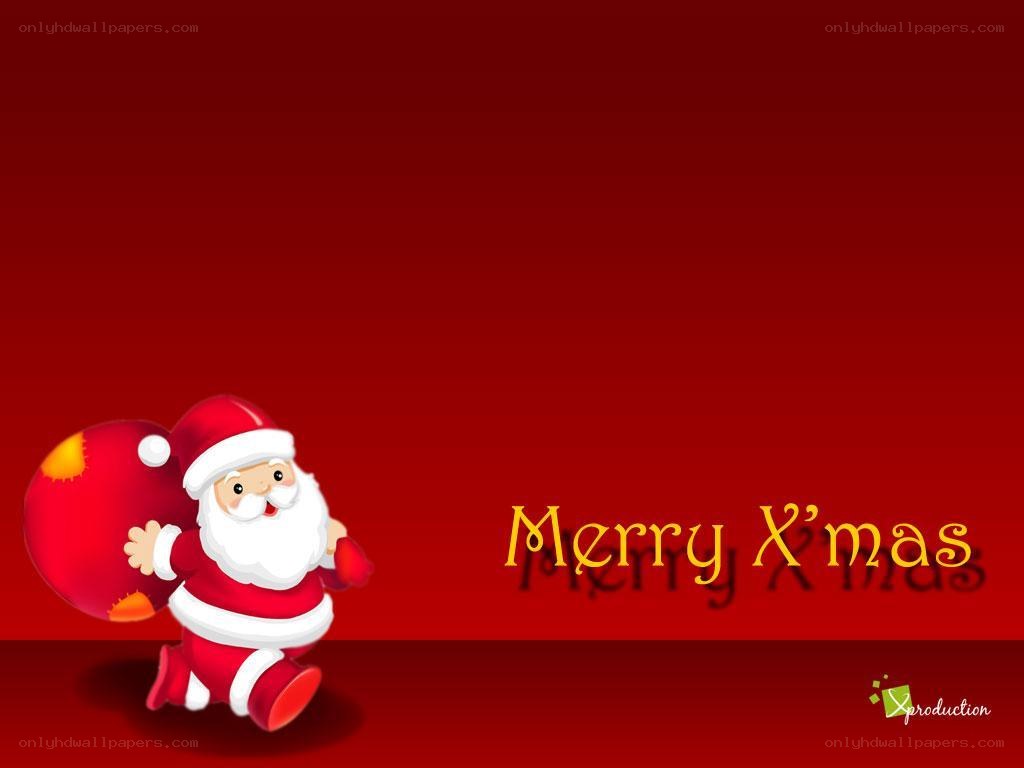 Santa Claus with gift bag