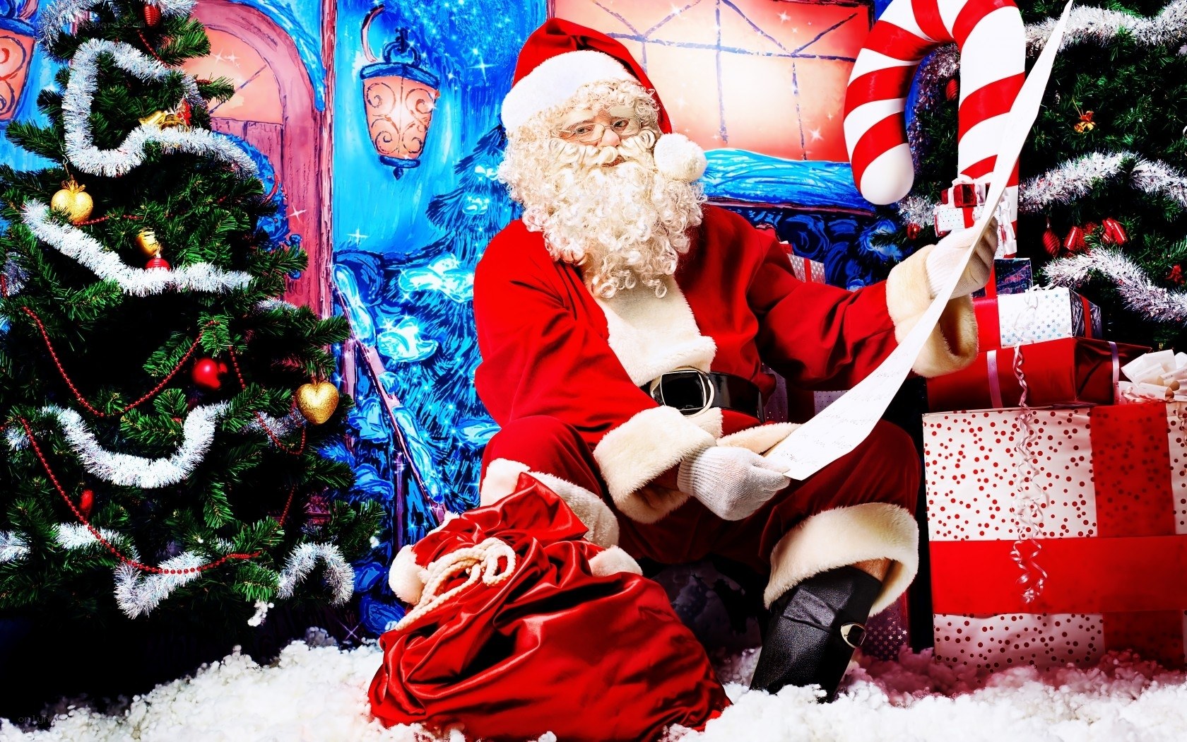Santa Claus with gift list