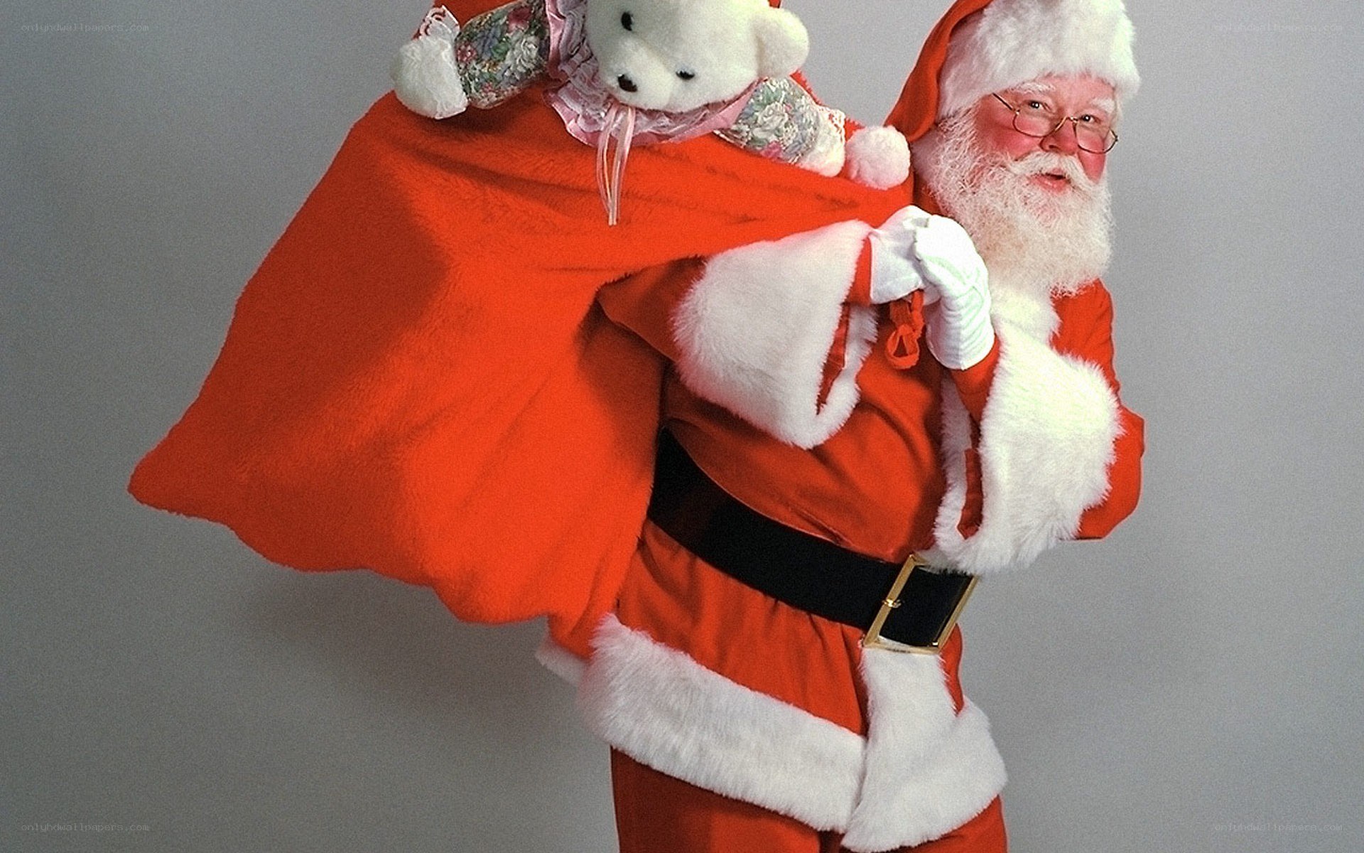 Santa Claus with gift sack