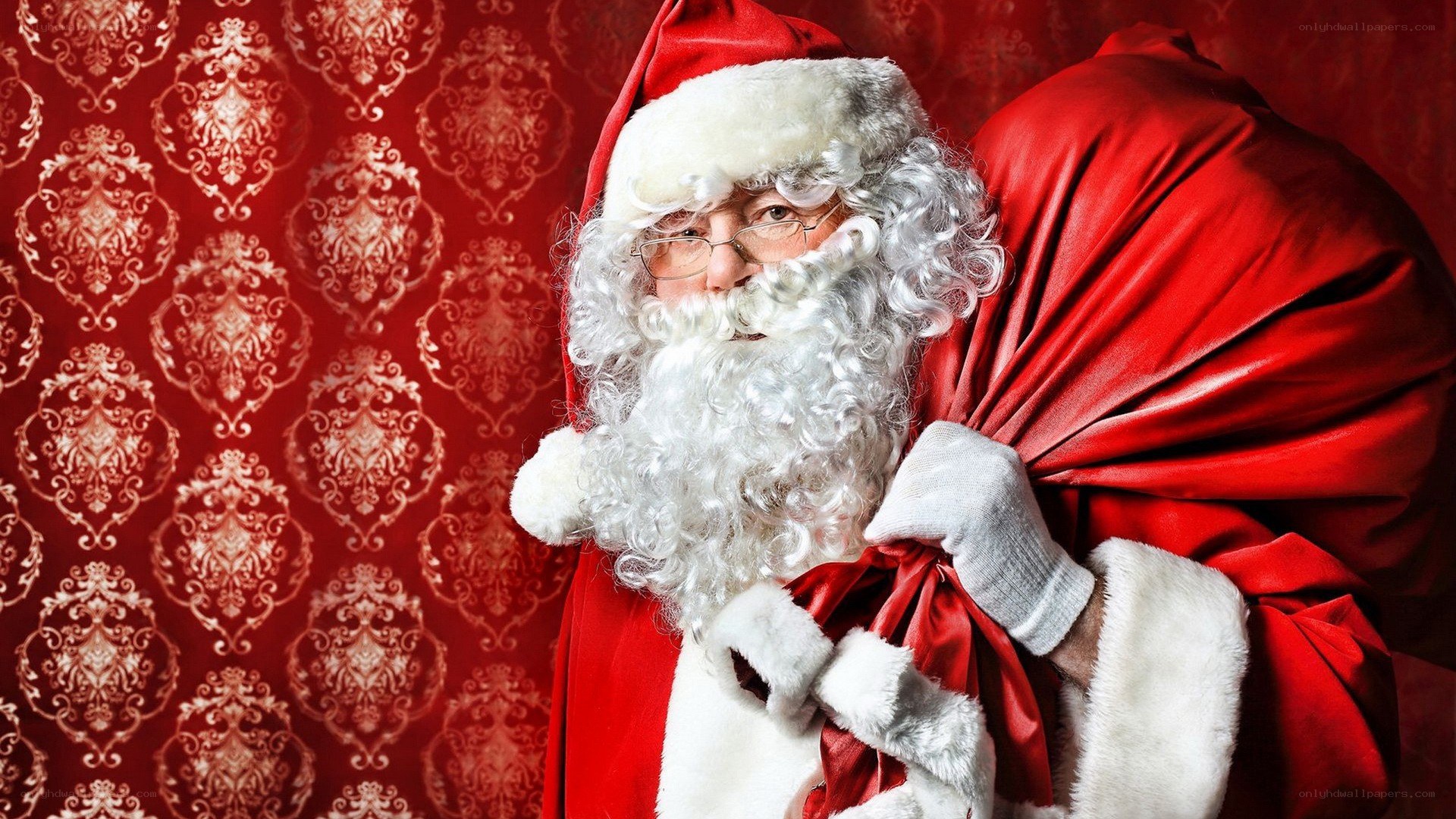 Santa Claus with gift sack