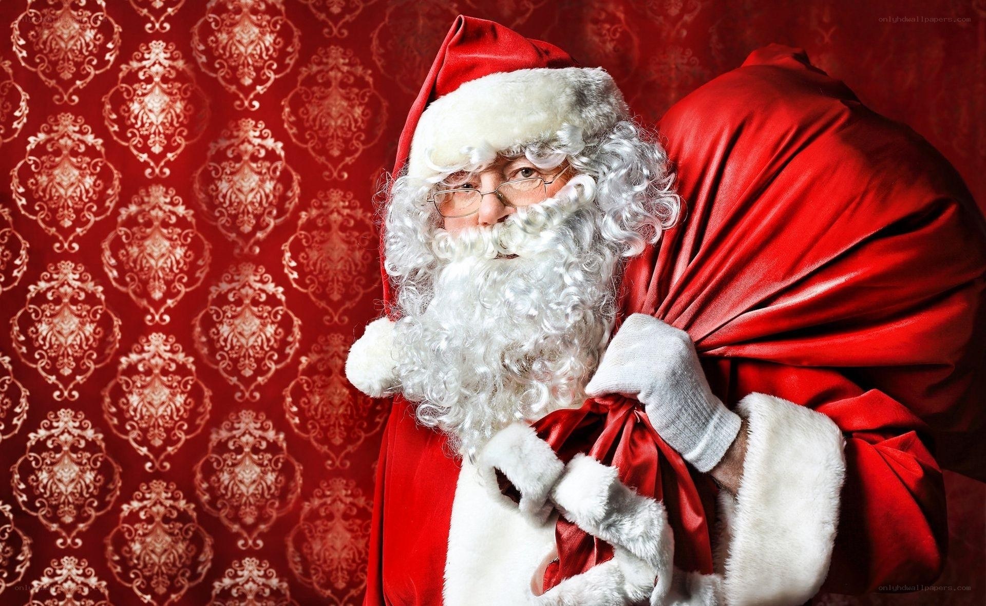 Santa Claus with gift sack