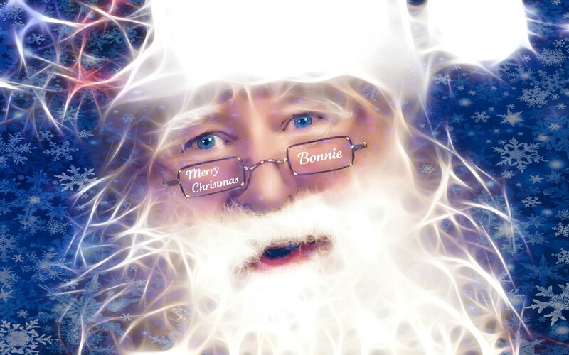 Santa Claus with Glasses — Blue