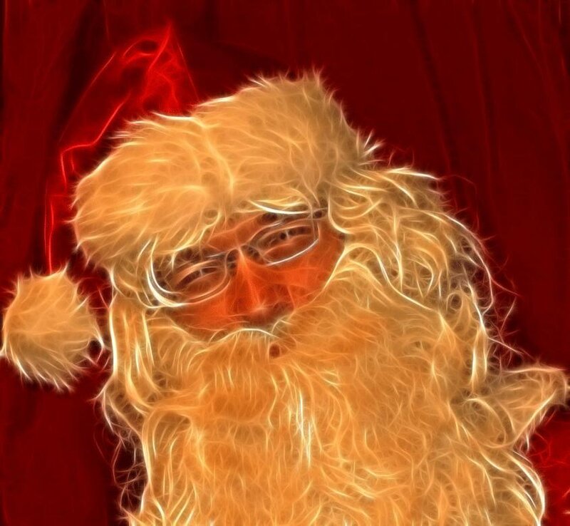 Santa Claus with glowing effect