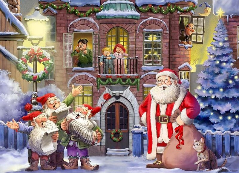 Santa Claus with Gnomes