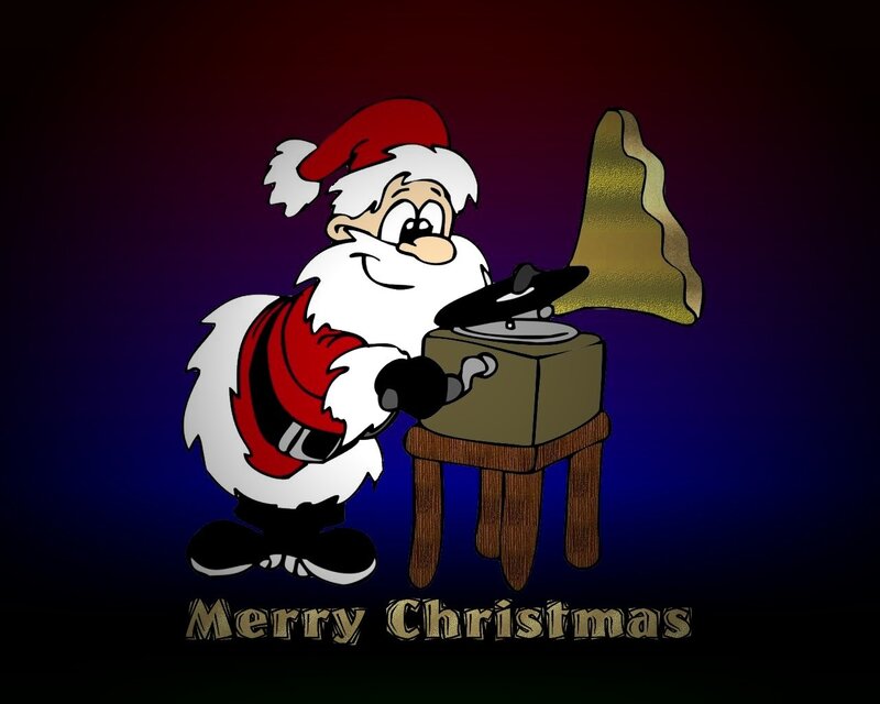 Santa Claus with Gramophone