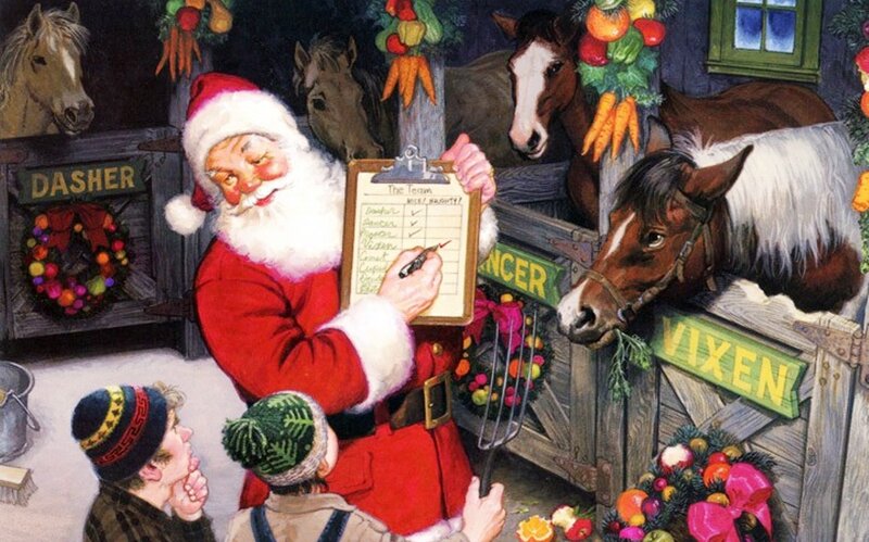 Santa Claus with Horses