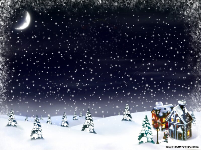 Santa Claus with Houses — White