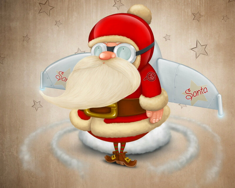 Santa Claus with Jetpack