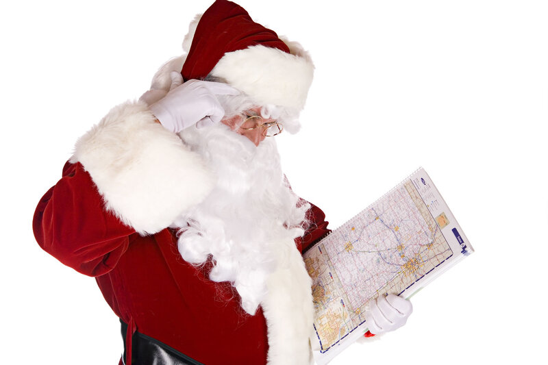 Santa Claus with Map