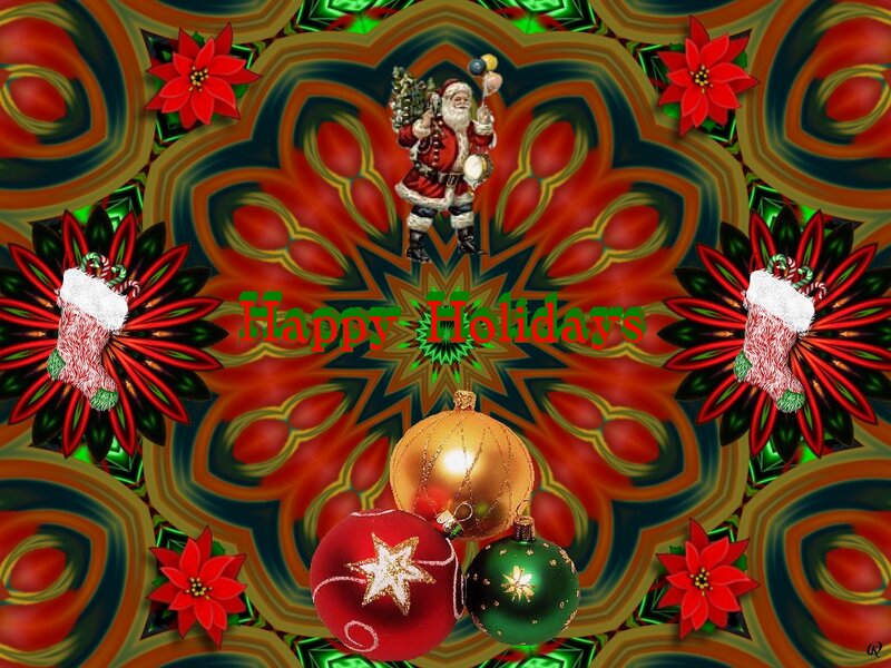 Santa Claus with Ornaments — Red, Festive, Winter