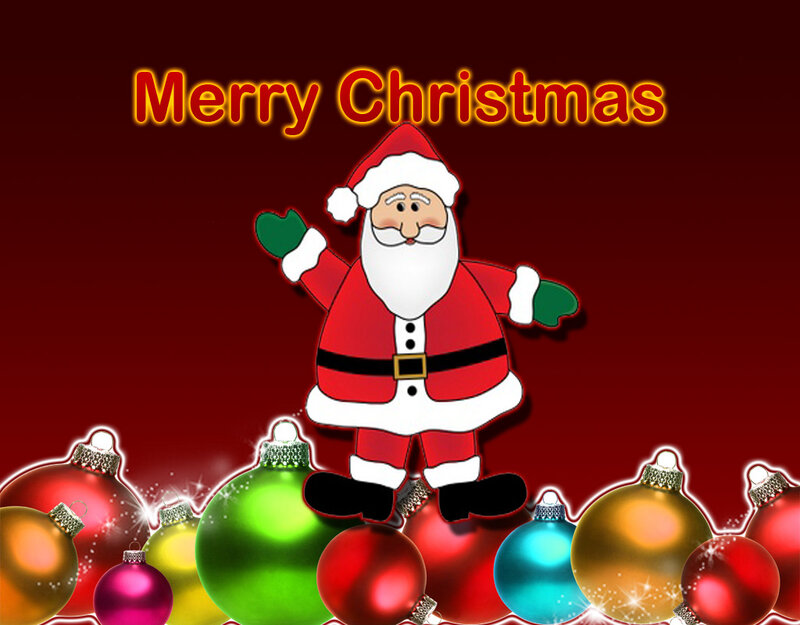 Santa Claus with Ornaments — Red