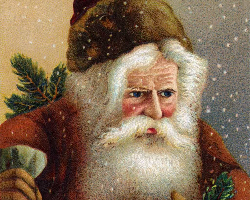 Santa Claus with Pine Branch