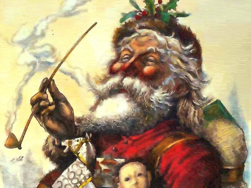 Santa Claus with Pipe