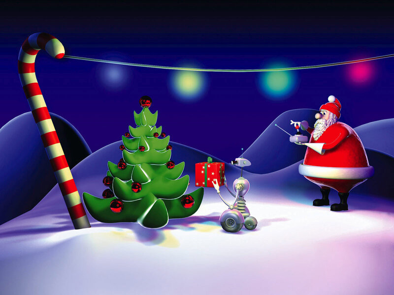 Santa Claus with Robot