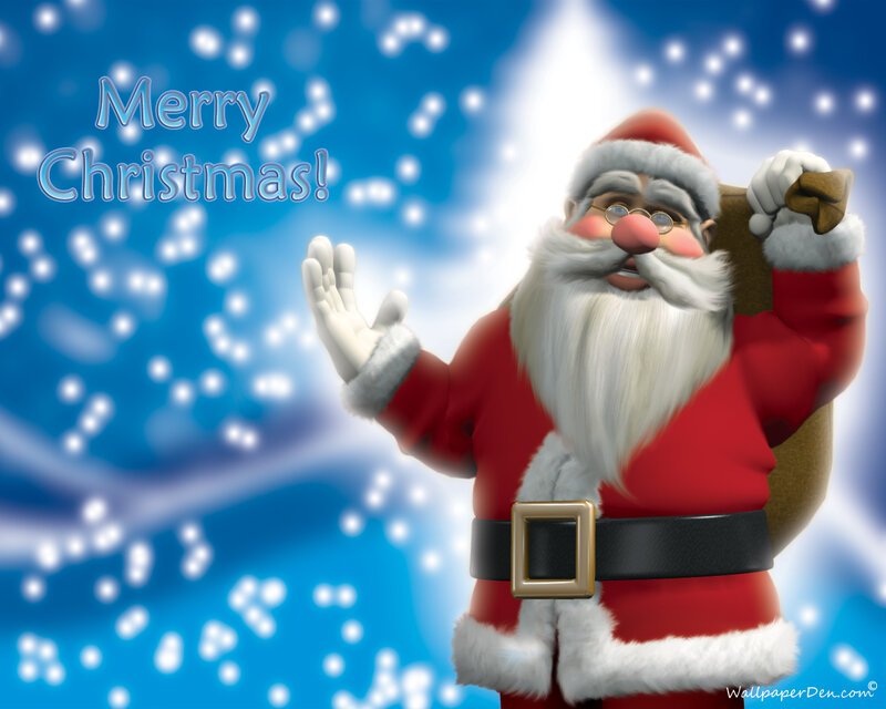 Santa Claus with Sack — Blue