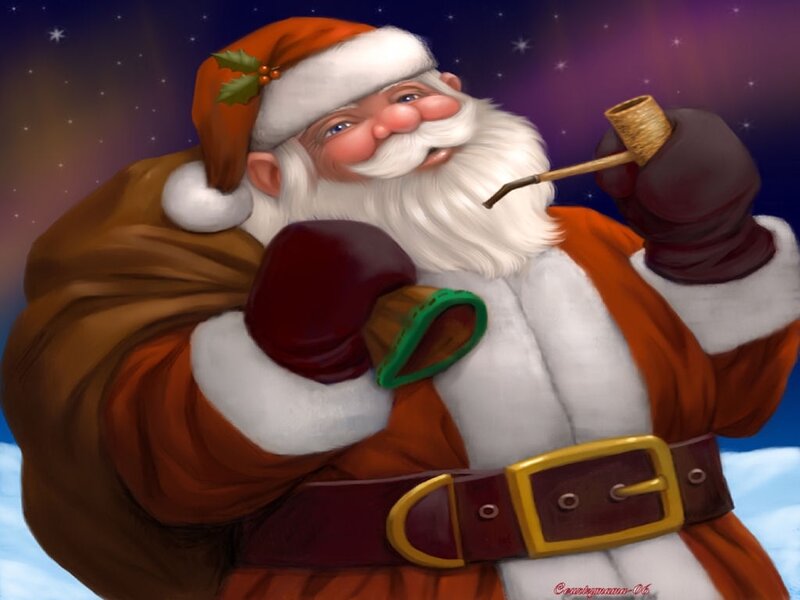 Santa Claus with Sack — Red