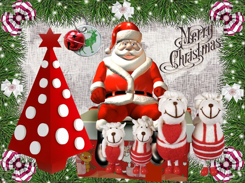 Santa Claus with Sheep